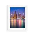Plakat w ramie 30x40 - Nowy Jork: pulsujące miasto - Nowy Jork, miasto - rama biała