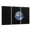 Obraz na płótnie 120x80 - Magiczne kosmiczne krajobrazy: ziemia i gwiazdy - kosmos, ziemia