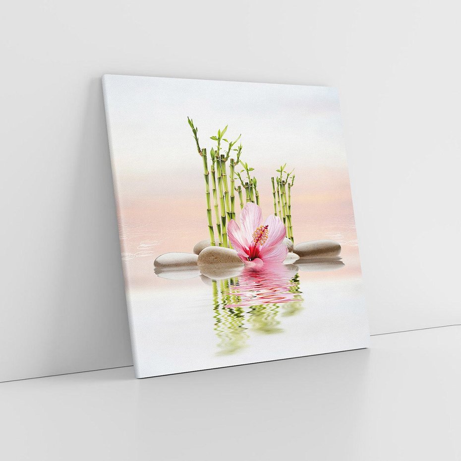 Obraz na płótnie 50x50 - Harmonia i relaks - spa, bambus