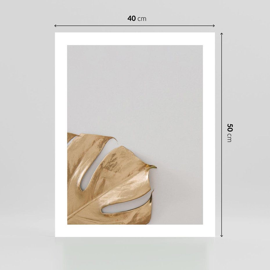 Plakat bez ramy 40x50 - Natury Szlachetność - złote, liście