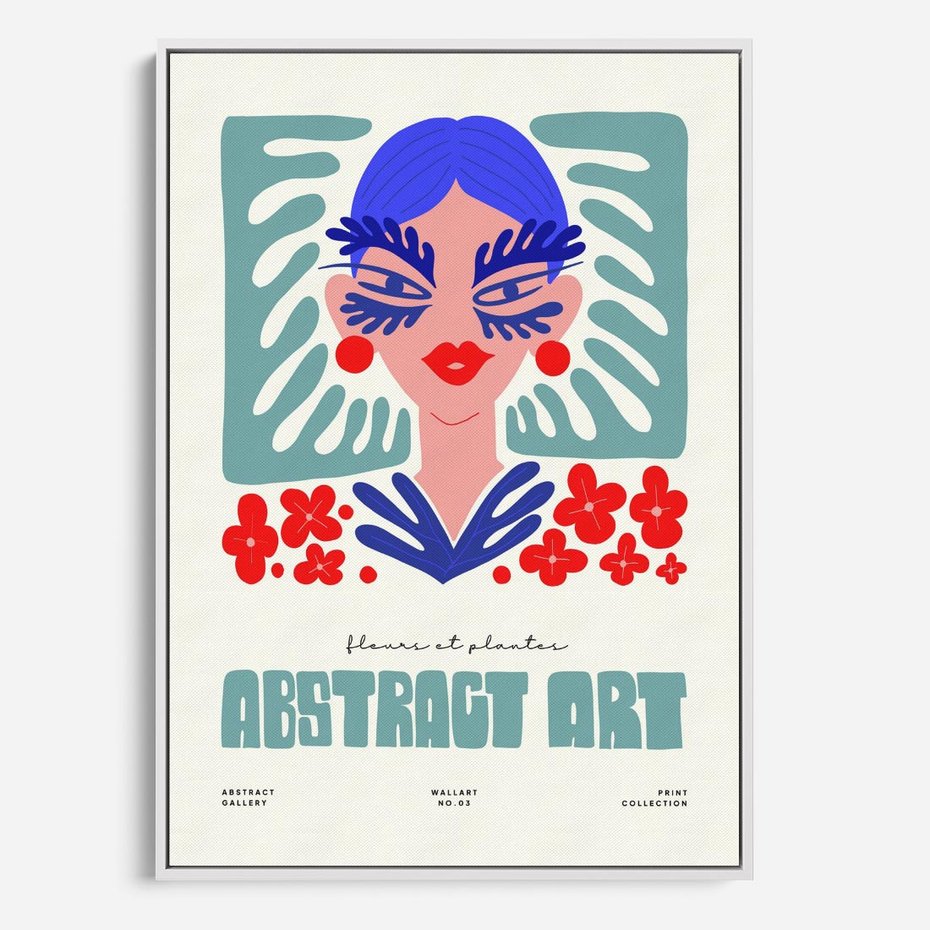 Obraz w ramie 70x100 - Podróżne Impulsy - abstrakcja, kobieta - rama biała