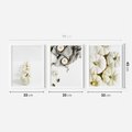 Zestaw obrazy w ramie 30x40 galeria - Białe, dynie, minimalizm - rama biała