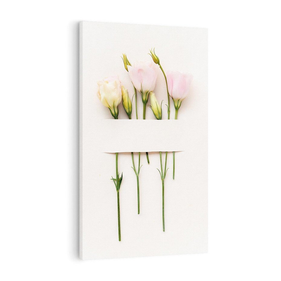 Obraz na płótnie 50x70 - Białe kwiatowe uniesienia - białe, kwiaty