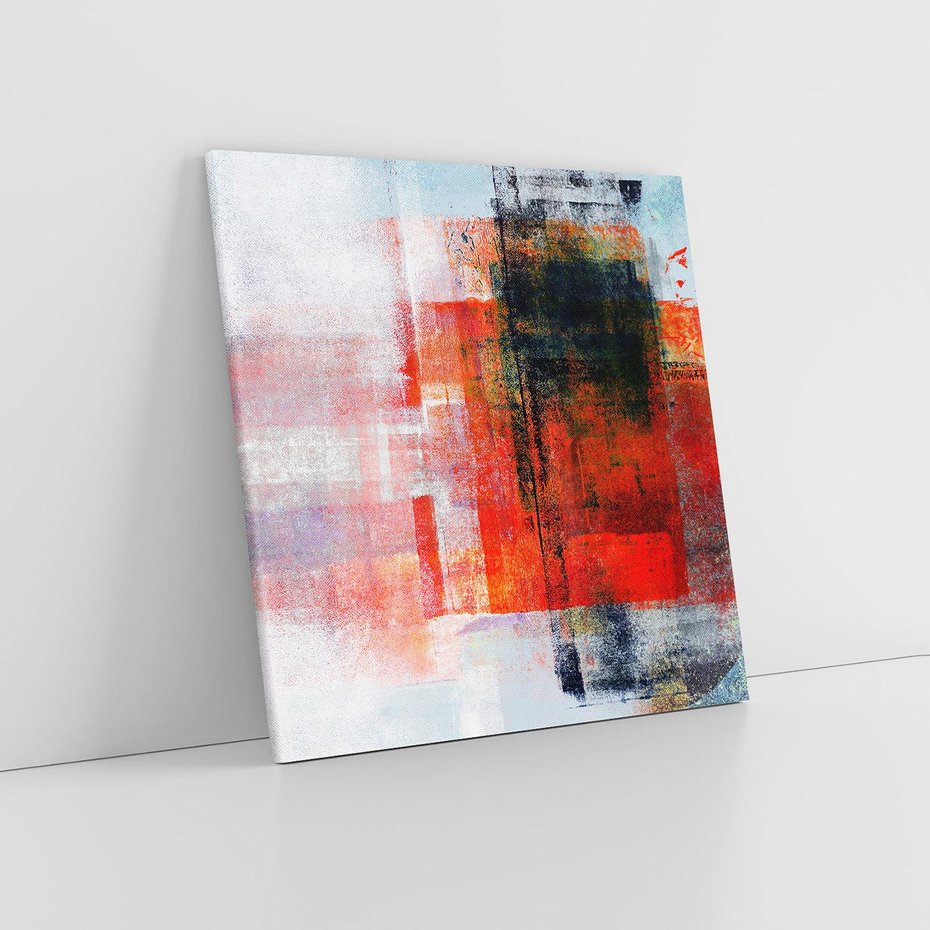 Obraz na płótnie 40x40 - Burza Emocji - wyrazista abstrakcyjna sztuka, dramatyzm