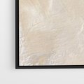 Obraz w ramie 70x100 - Elegancja w Złocistym Chaosie - złoto beż, abstrakcja - rama czarna