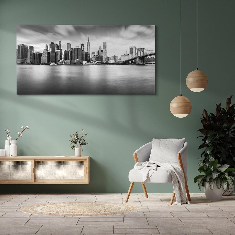 Obraz na płótnie 100x50 - Nowy Jork o zmierzchu - Nowy Jork, niebo