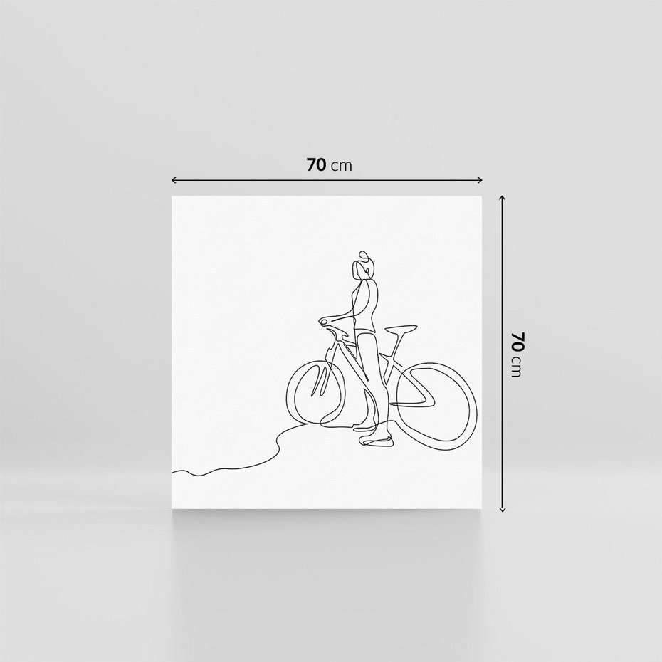 Obraz na płótnie 70x70 - Minimalistyczna Przejażdżka - szkic, minimalizm