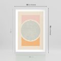 Plakat w ramie 50x70 - Rozbijająca Opowieść - geometryczne kształty, koła - rama biała
