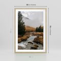 Plakat w ramie 50x70 - W Górskiej Dolinie - artystyczna fotografia, las - rama drewno