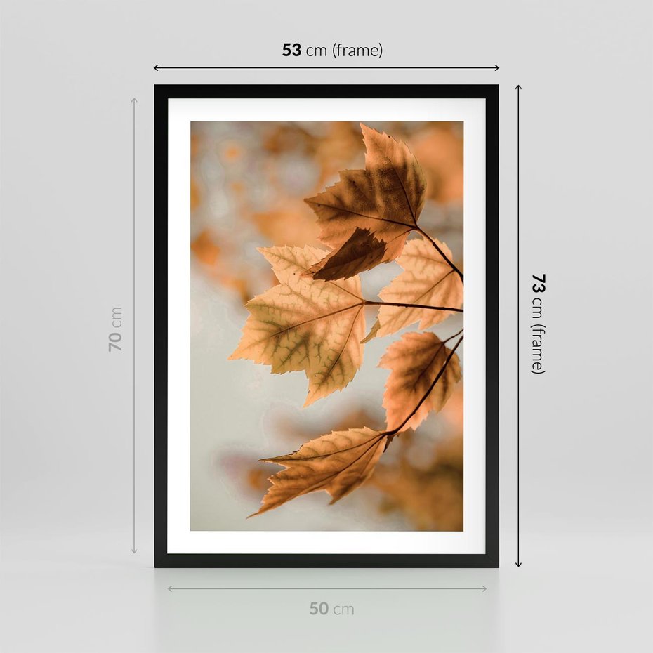 Plakat w ramie 50x70 - Magia Jesieni - liście, jesień - rama czarna