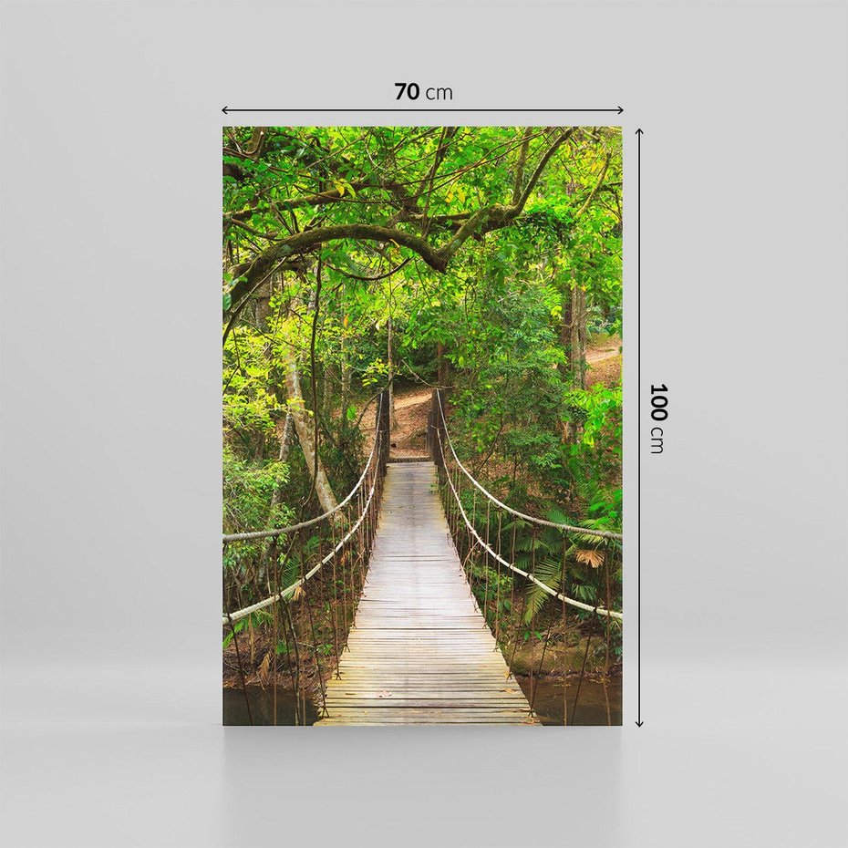 Obraz na płótnie 70x100 - Tajemniczy most w tajskim lesie - Tajlandia, most