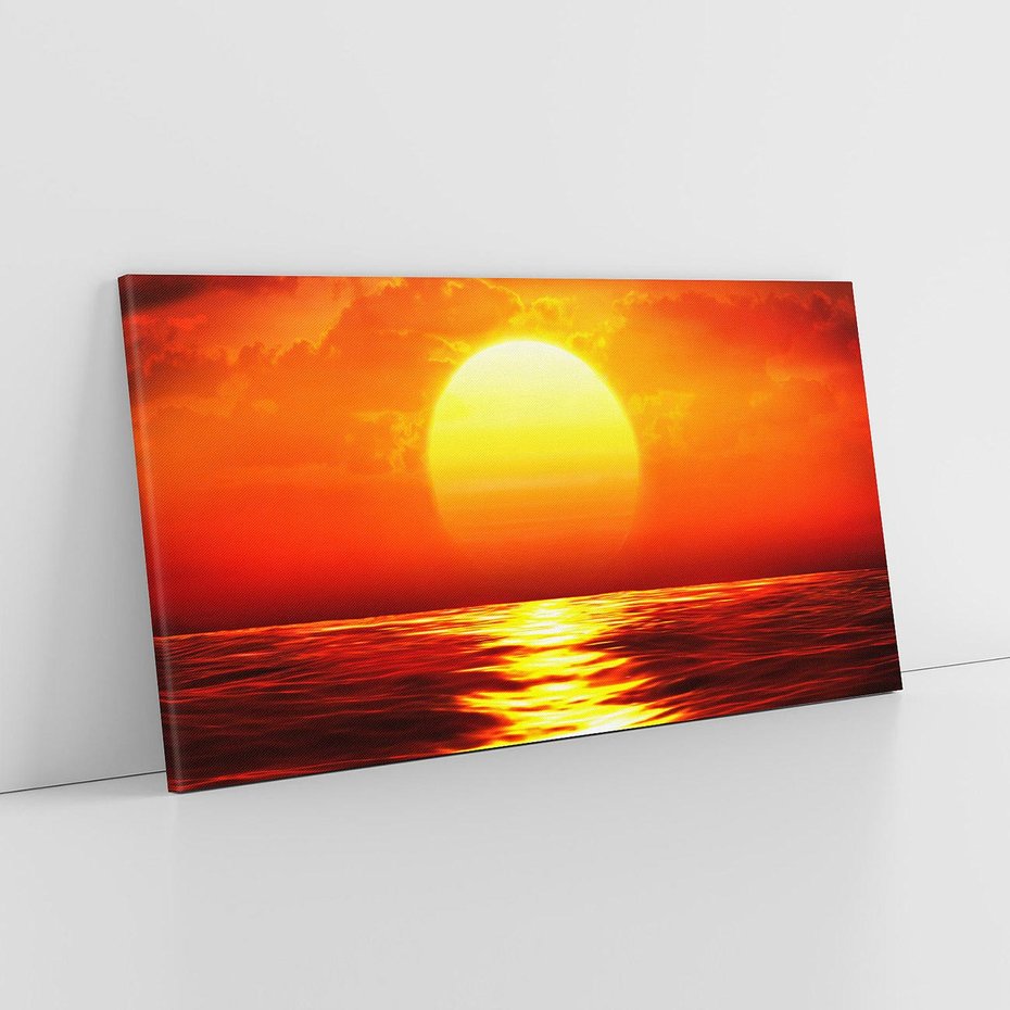 Obraz na płótnie 120x60 - Romantyczny Zachód Słońca nad Morzem - zachód, słońca