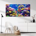 Obraz na płótnie 100x50 - Podwodne Zaczarowanie - kolorowa rafa koralowa, ukwiały