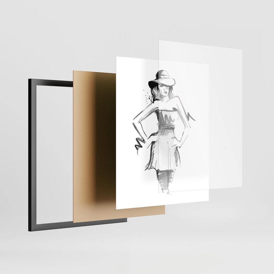 Plakat w ramie 40x50 - Piękno mody i urody - beauty, fashion - rama czarna