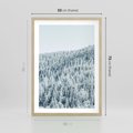 Plakat w ramie 50x70 - Cicha Zima - las, zima - rama drewno