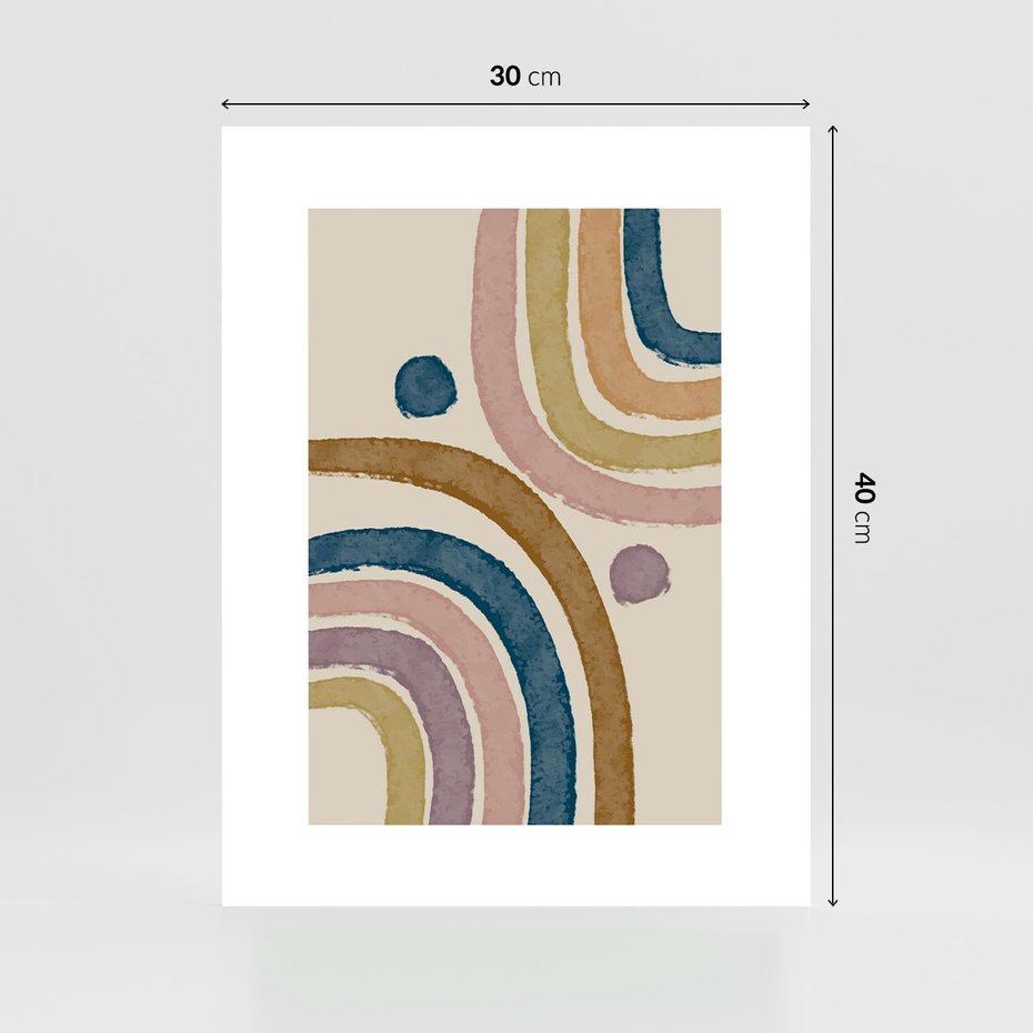 Plakat bez ramy 30x40 - Kształtujące Inspiracje - abstrakcyjne tęcze, kompozycja