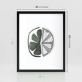 Plakat w ramie 40x50 - Cytrynowe Echo - minimalistyczny plakat, cytryna - rama czarna