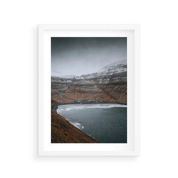 Plakat w ramie 30x40 - Spektakularna Przyroda - fiordy, Norwegia - rama biała