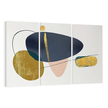 Obraz na płótnie 120x80 - Złoto Granatu - abstrakcyjne plamy koloru, złoto