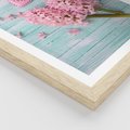Plakat w ramie 50x70 - Hiacynty w Kwiatowej Kompozycji - hiacynty, kwiaty - rama drewno