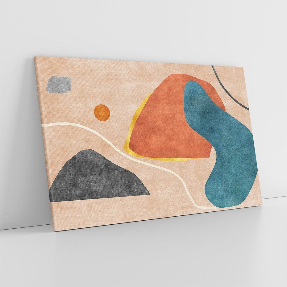 Obraz na płótnie 100x70 - Miedziana Ekspresja - abstrakcyjne kształty, plamy