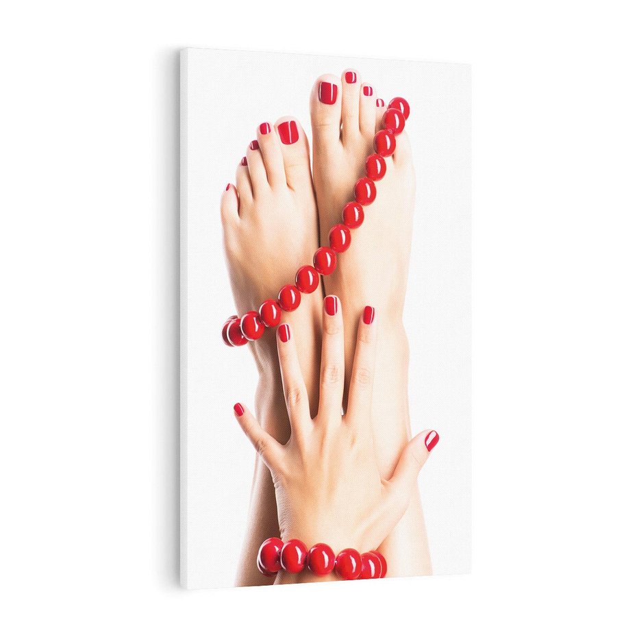 Obraz na płótnie 80x120 - Manicure spa: piękno i relaks - manicure, spa