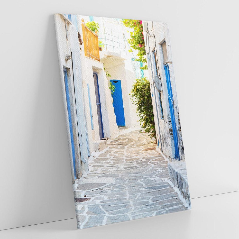Obraz na płótnie 50x70 - Urok greckiej uliczki - Grecja, wyspa