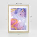 Plakat w ramie 30x40 - Migotliwe Wnętrza Kształtów - abstrakcyjny plakat, pastelowe kolory - rama drewno