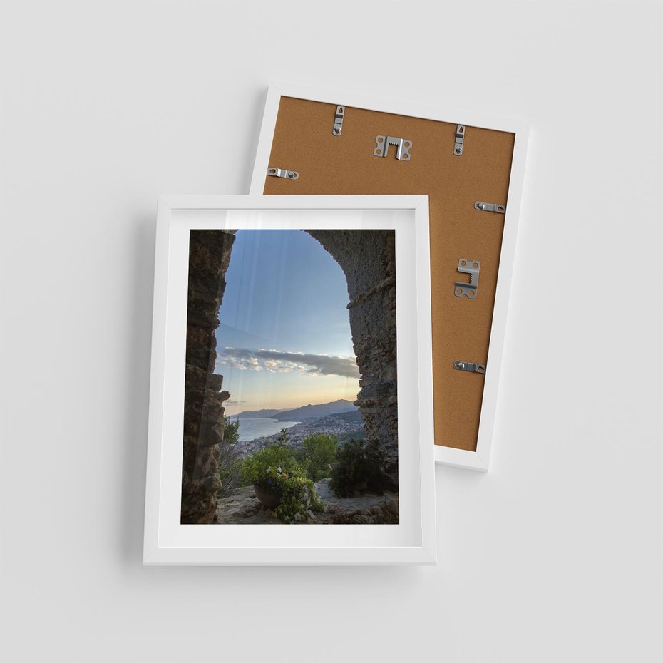 Plakat w ramie 30x40 - Pejzaż w perspektywie - pejzaż, perspektywa - rama biała