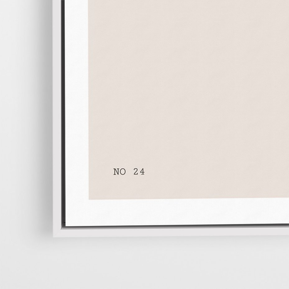 Obraz w ramie 70x100 - Boho Refrakcje Przestrzeni - boho plakat, roślina - rama biała