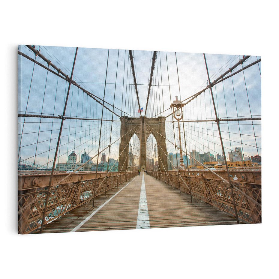 Obraz na płótnie 120x80 - Duch Manhattanu - most, Nowy Jork