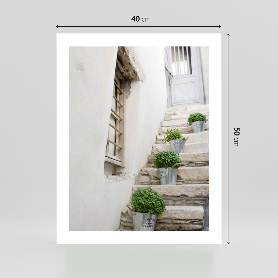 Plakat bez ramy 40x50 - Wznoszące się Marzenia - schody, perspektywa