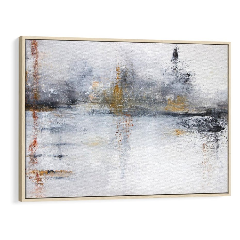 Obraz w ramie 120x80 - Kontrastujące Chaosy - abstrakcja, kontrast - rama drewno