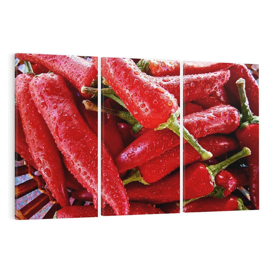 Obraz na płótnie 120x80 - Czerwone Papryczki - czerwone, papryczki