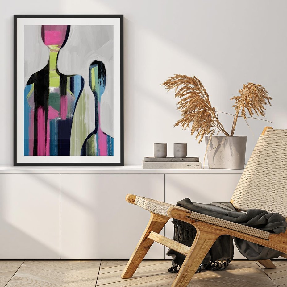 Plakat bez ramy 21x30 - Wnętrza Kształtów - abstrakcyjna sztuka, nowoczesny obraz