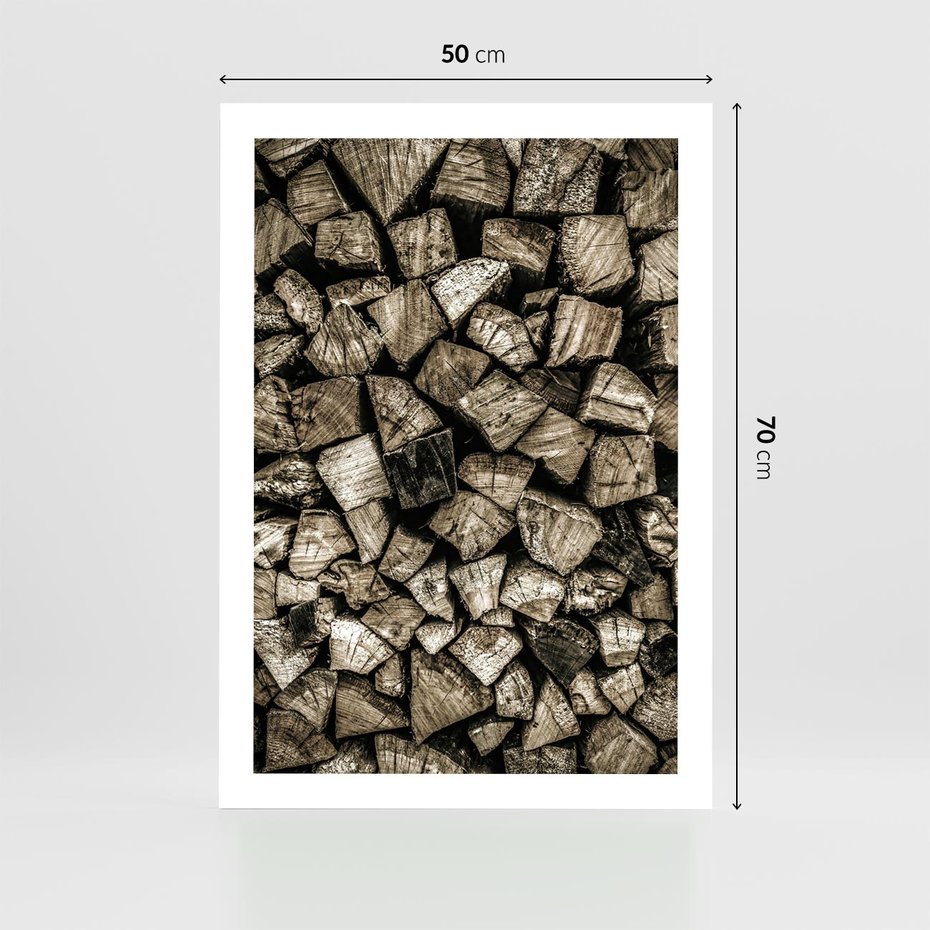 Plakat bez ramy 50x70 - Piękno Drewna - belki drewna, drewno