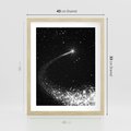 Plakat w ramie 40x50 - Kometa wśród gwiazd - kometa, gwiazdy - rama drewno
