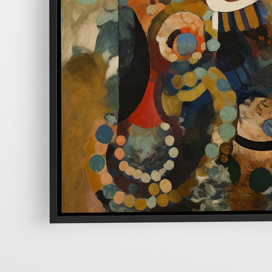 Obraz w ramie 50x70 - Podróżne Wizje Aberracji - abstrakcyjny obraz, mnogość kolorów - rama czarna