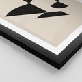 Plakat w ramie 40x50 - Rozkwitająca Abstrakcja - abstrakcyjne geometryczne kształty, minimalizm - rama czarna