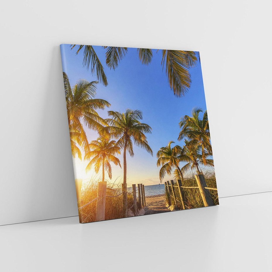 Obraz na płótnie 50x50 - Rajskie palmy w tropikalnym raju - palmy, tropiki