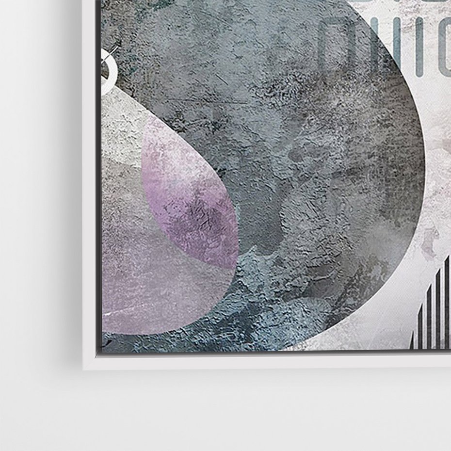 Obraz w ramie 70x100 - Nocne opowieści w barwach - typografia, abstrakcja - rama biała