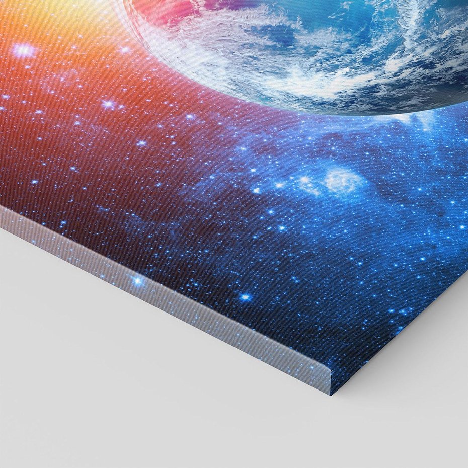 Obraz na płótnie 120x80 - Planeta w nieskończoności - ziemia, kosmos