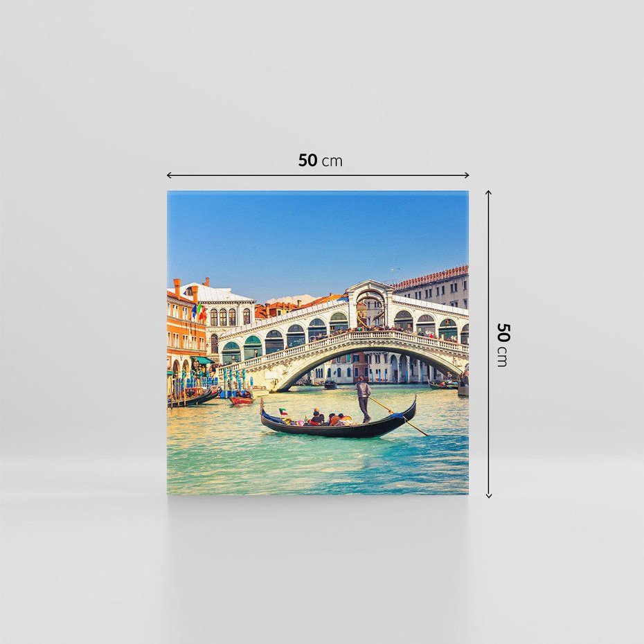 Obraz na płótnie 50x50 - Romantyczna przejażdżka gondolą w Wenecji - Wenecja, gondola