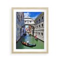 Plakat w ramie 40x50 - Romantyczna gondola w Wenecji - Wenecja, gondola - rama drewno