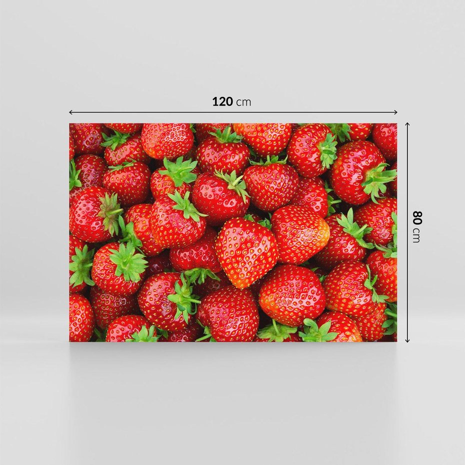Obraz na płótnie 120x80 - Słodkie kuszenie - truskawki, owoce