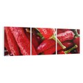 Obraz na płótnie 90x30 - Czerwone Papryczki - czerwone, papryczki