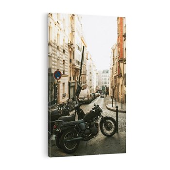 Obraz na płótnie 80x120 - Ducha Przygody - motor, uliczka