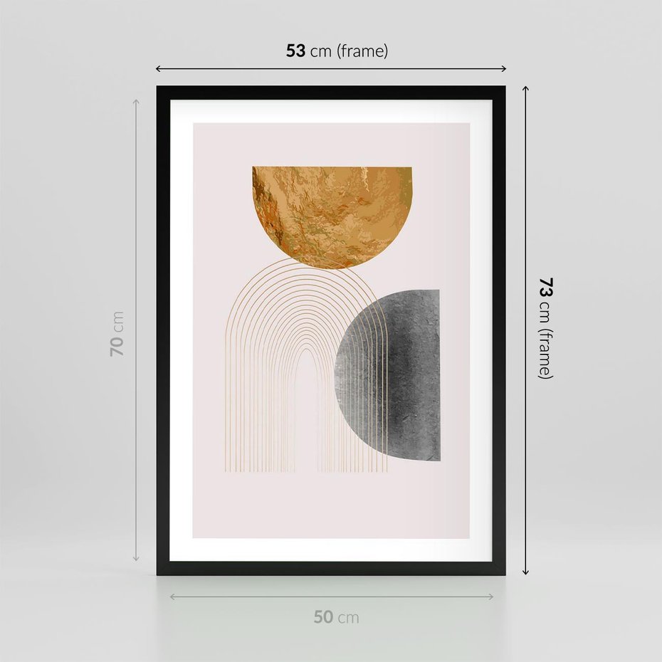 Plakat w ramie 50x70 - Nowoczesna Sztuka Geometrii - nowoczesna sztuka, modern - rama czarna