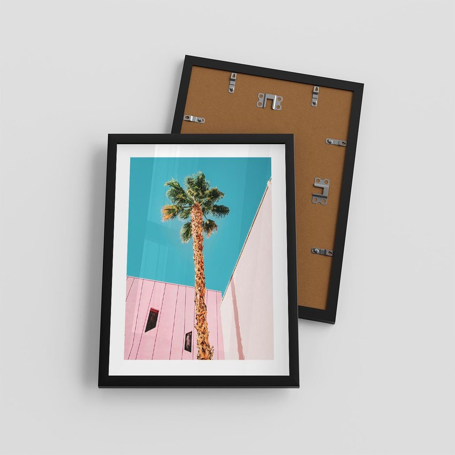 Plakat w ramie 30x40 - Palma w Miami - palma, miami - rama czarna