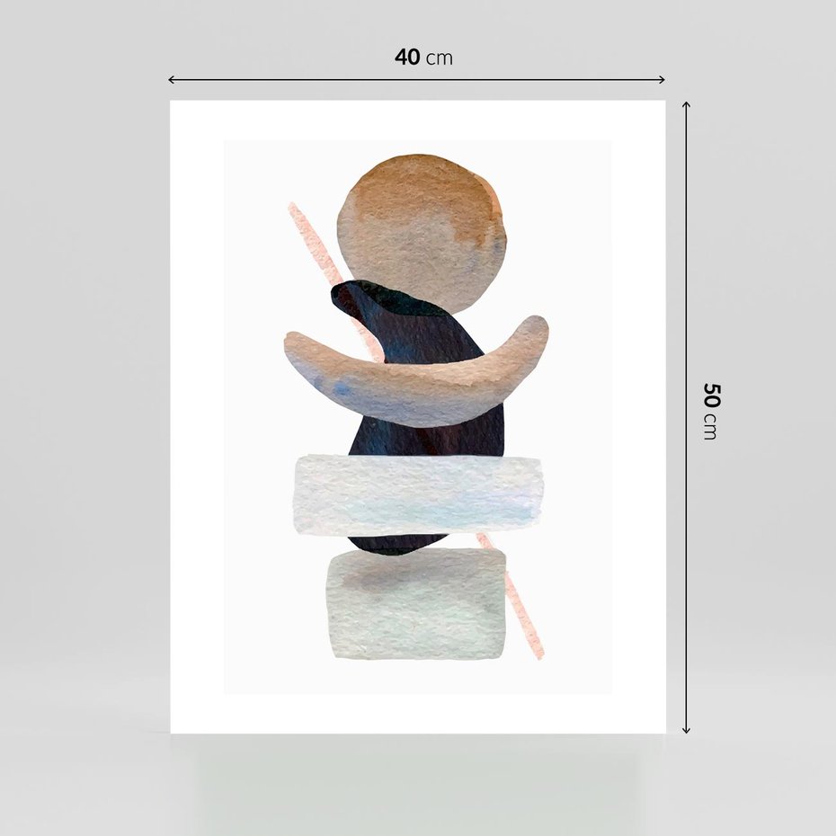 Plakat bez ramy 40x50 - Rozkwitające Nowe Wymyślności - abstrakcja, akwarelowe plamy